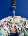 Coastal Seashell Wreath -  Light Blue/Aqua