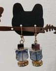 Laura Thomas Earrings - Cat Earrings - Princess Cat Ball