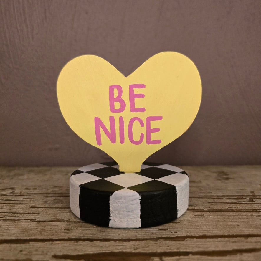 Candy Heart Table Topper-  Yellow: 