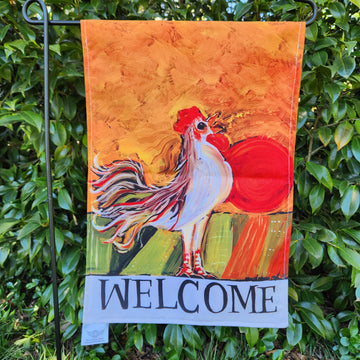 Garden Flags - Welcome Rooster