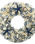 Coastal Seashell Wreath -  Light Blue/Aqua