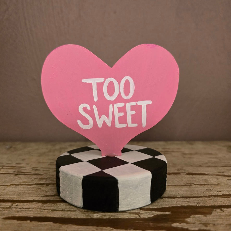 Candy Heart Table Topper-  Yellow: 