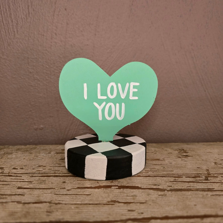 Candy Heart Table Topper-  Yellow: 