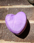 Concrete Love Heart with Petrified White Strawflower