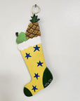 Nancy Thomas Stocking Ornament (Yellow w. Blue Stars)