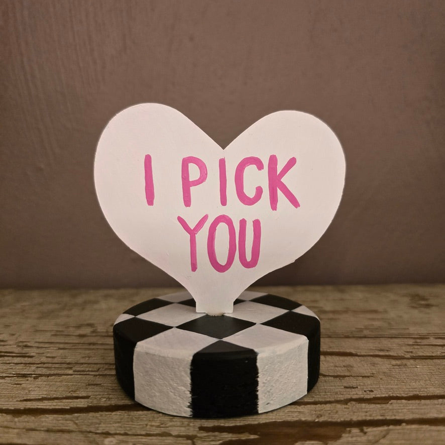 Candy Heart Table Topper-  Yellow: 