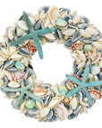 Coastal Seashell Wreath -  Light Blue/Aqua
