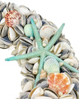 Coastal Seashell Wreath -  Light Blue/Aqua