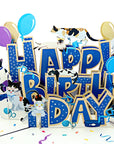 3D Pop-up Card - Happy Birthday Cats (First Class Forever stamp included)