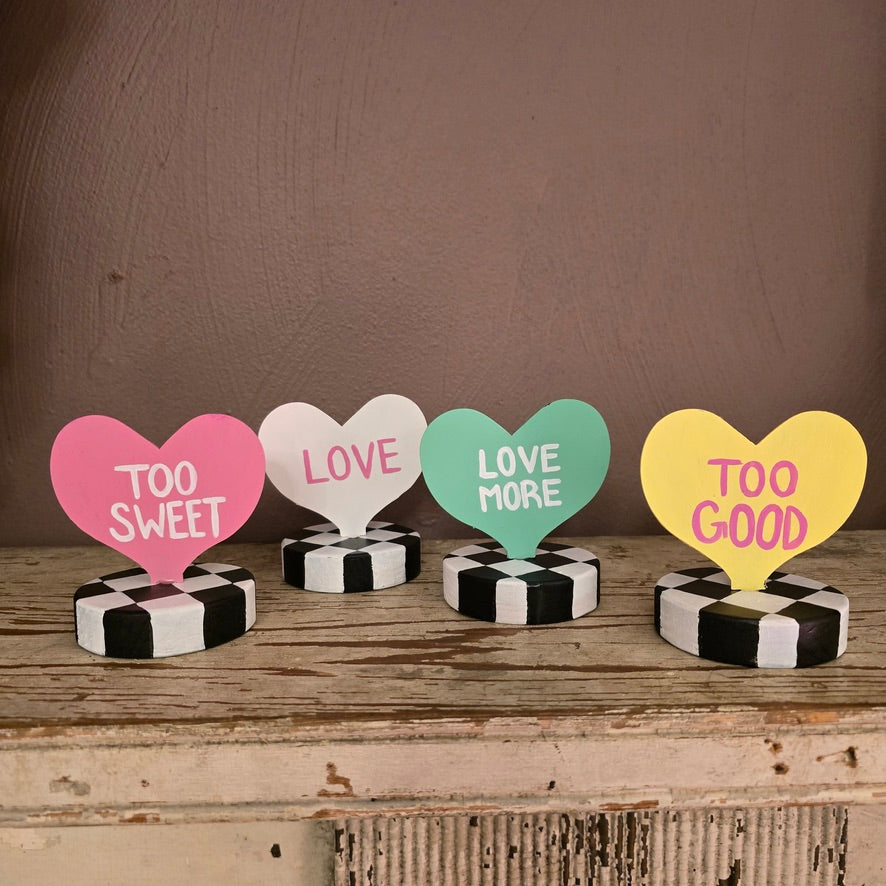 Candy Heart Table Topper-  Yellow: 