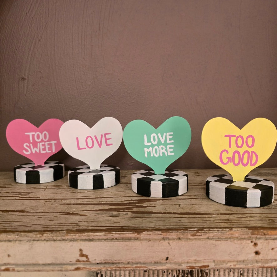 Candy Heart Table Topper-  Yellow: 