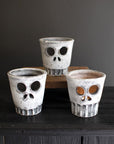 Clay Halloween Skull Votive Holder