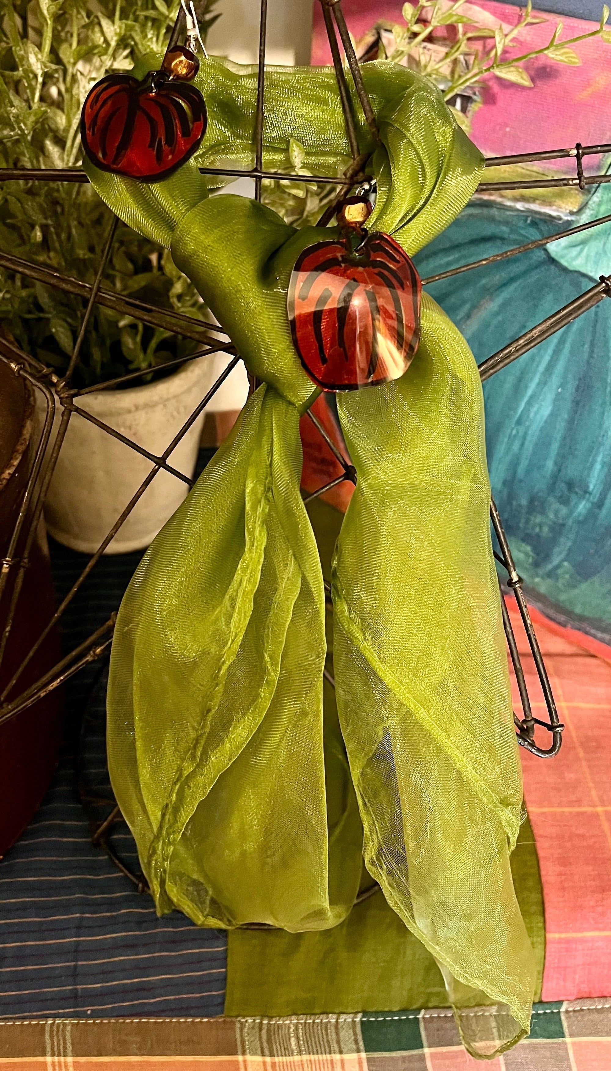 Halloween Spooky Earrings Sets - Black Scarf &amp; Floating Ghosts or Spiderwebs