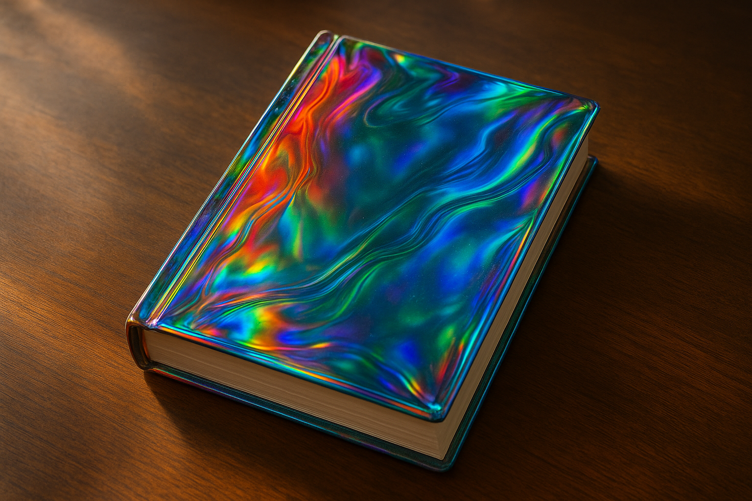 a book with no title rainbow glass