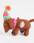 Hand-knit Dog Ornament