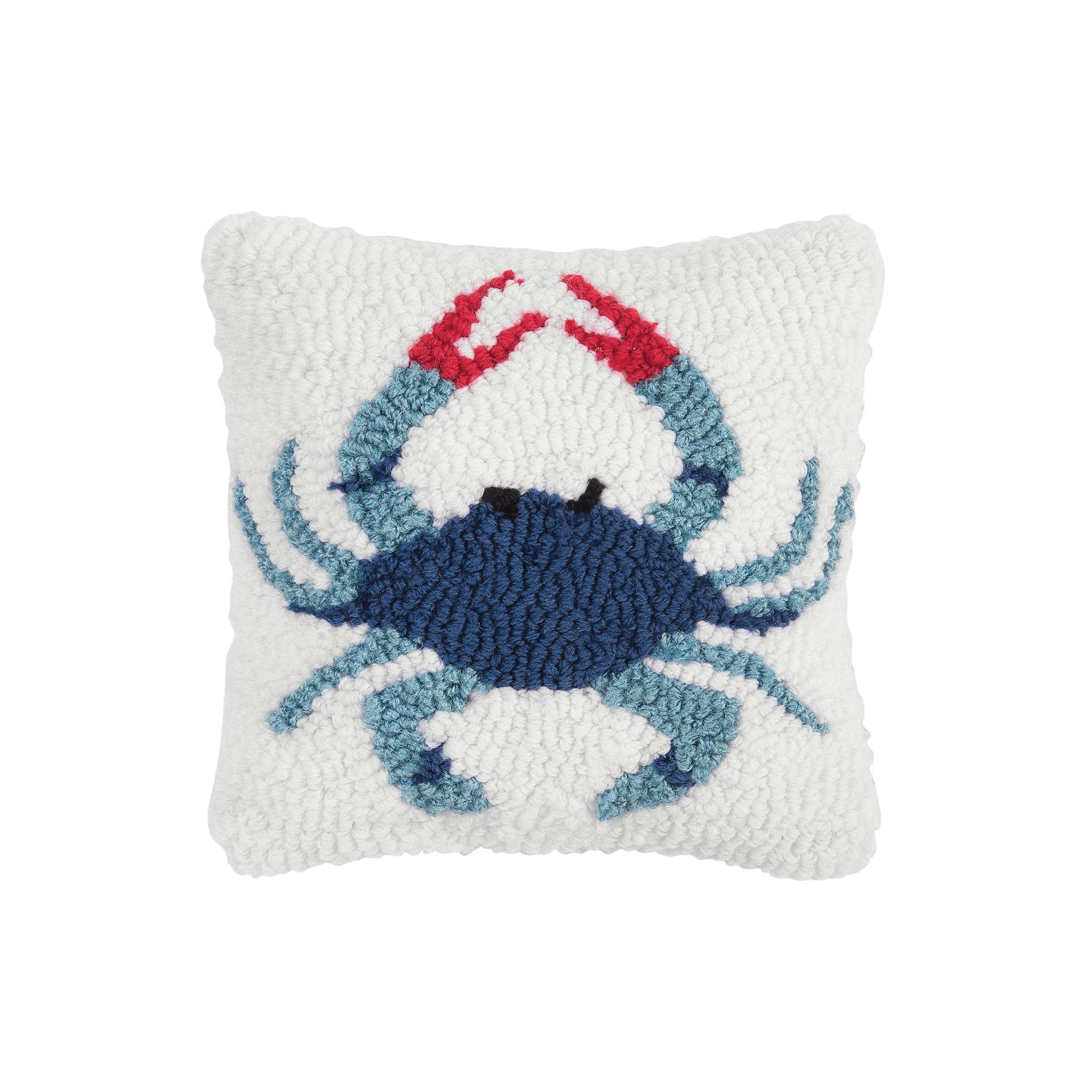 Coastal Blue Crab Throw Pillow