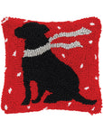 Winter Dog Throw Pillow