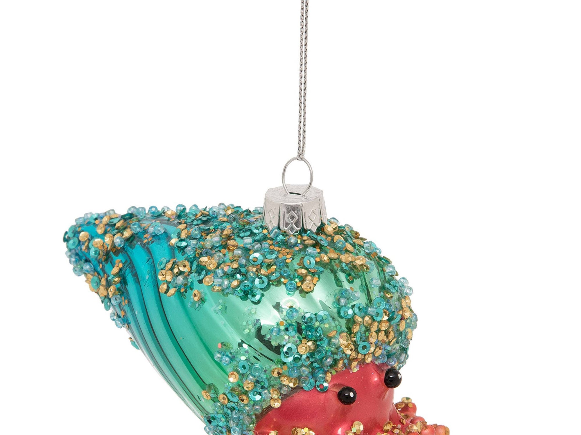 Hermit Crab Glitter Ornament
