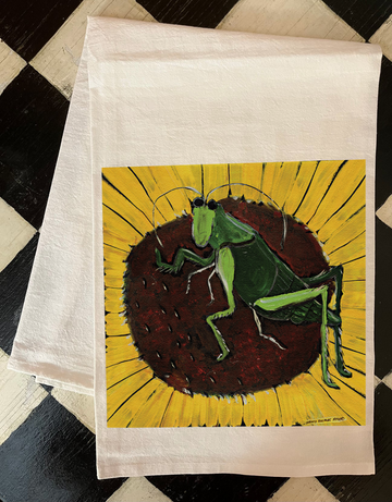 NANCY THOMAS KITCHEN TEA TOWELS - Grasshopper