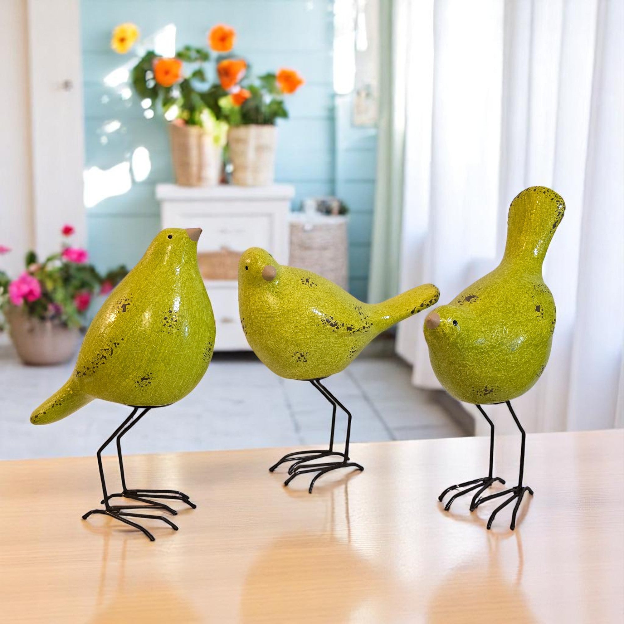 Little Birdie Statue - Perfect Avocado Green