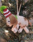 Hand-knit Dog Ornament