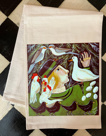 C_NANCY THOMAS KITCHEN TEA TOWELS - Twelve Days of Christmas
