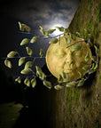 Wall Hanging Wind Blown Sun Face With Clay Leaves