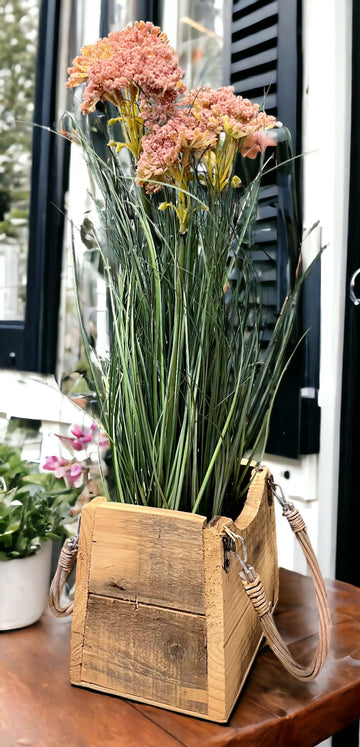ARTIFICIAL YORKTOWN ONION GRASS WITH TWO FLOWERS (POTTED)
