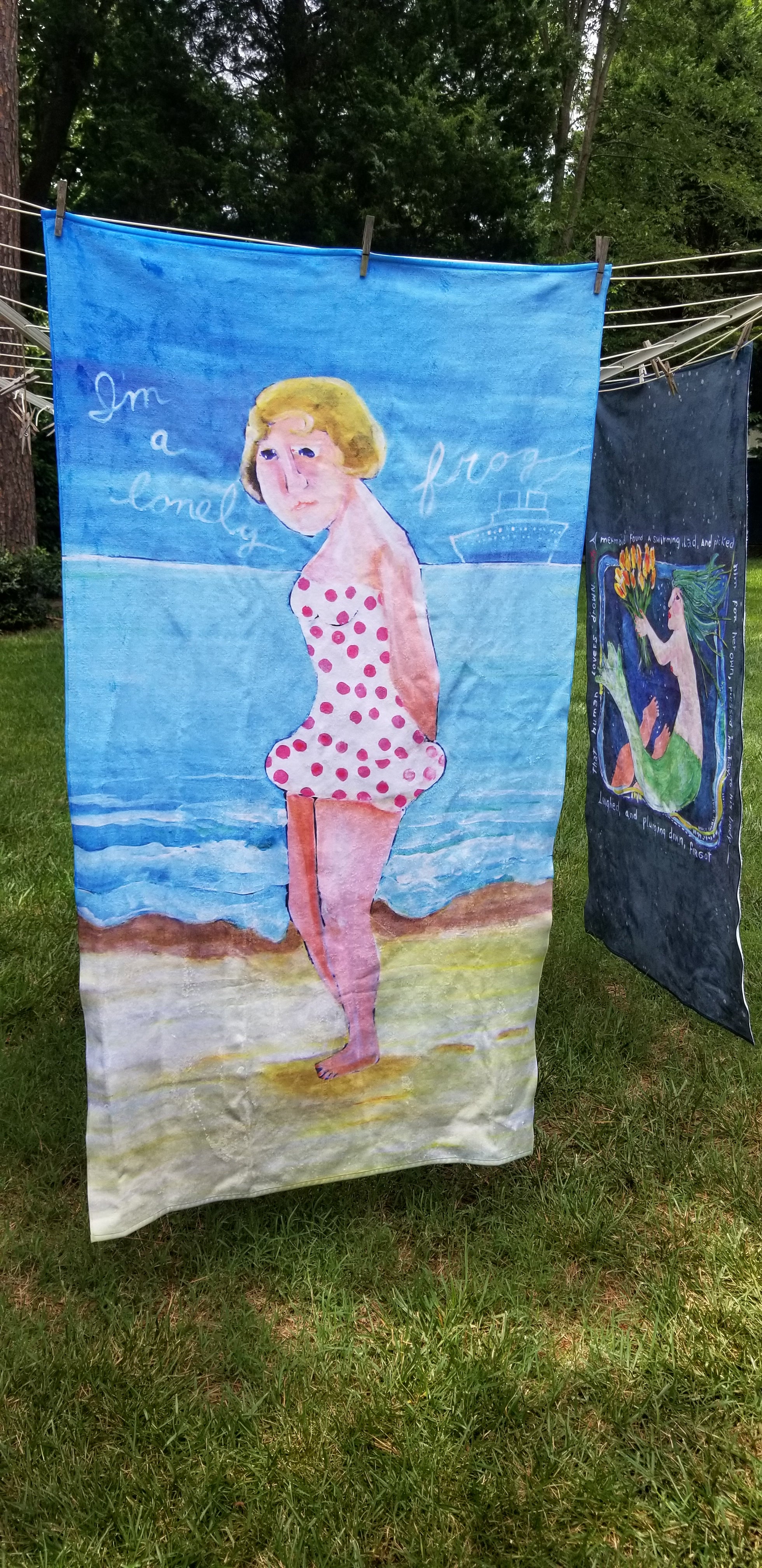 King Size Plush Beach Towels - BEACH CRAB