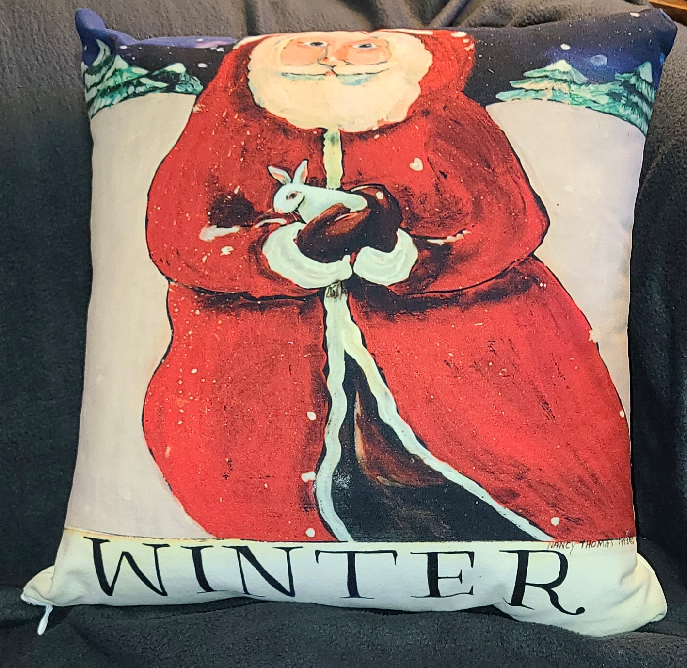 NANCY THOMAS PILLOWS - Santas - Winter Santa