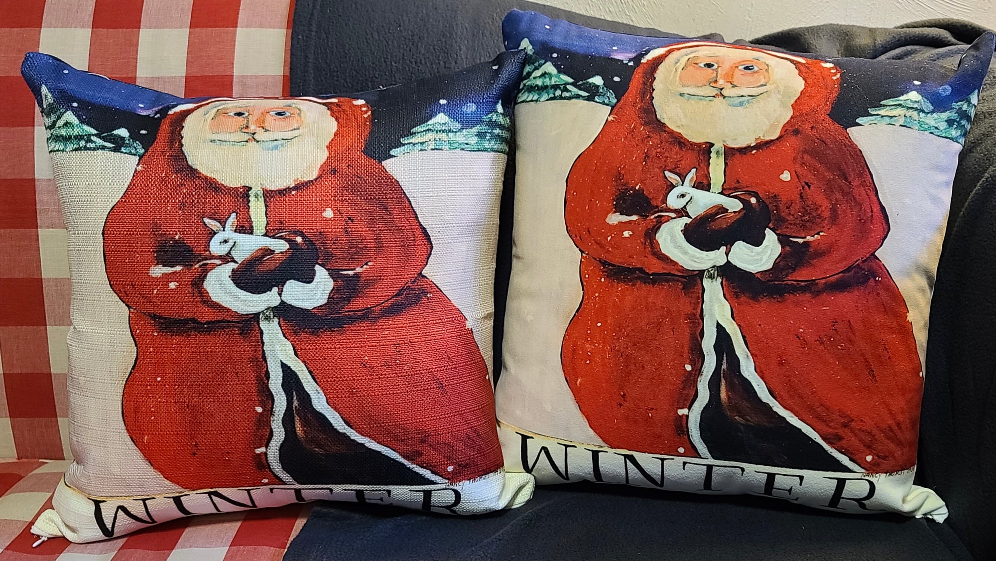 NANCY THOMAS PILLOWS - Santas - Winter Santa