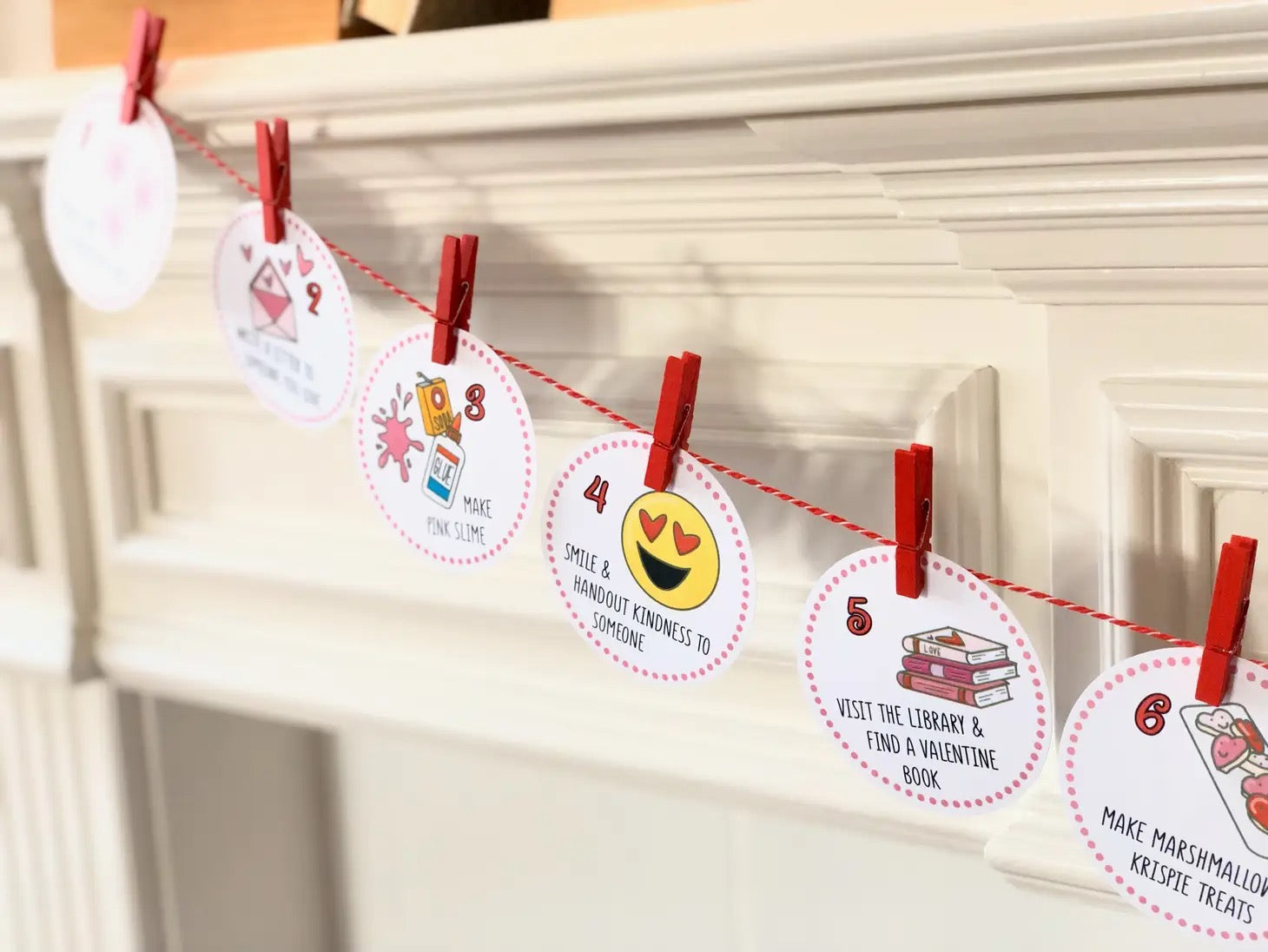 50% off ~ Count To Valentine&#39;s Day Calendar - Banner ~ Final Sale - Fun For Kids!