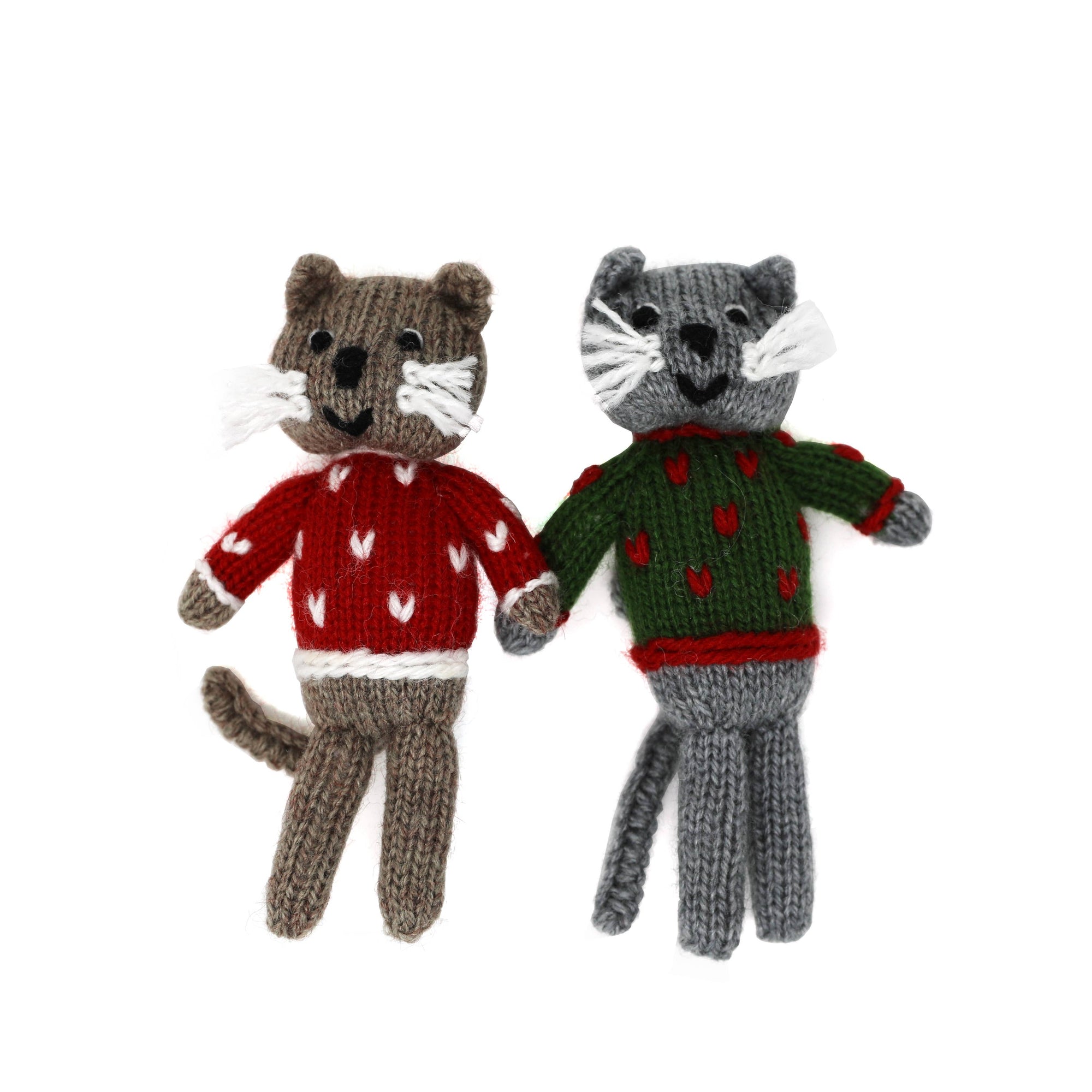 Hand-knit Cat Ornament