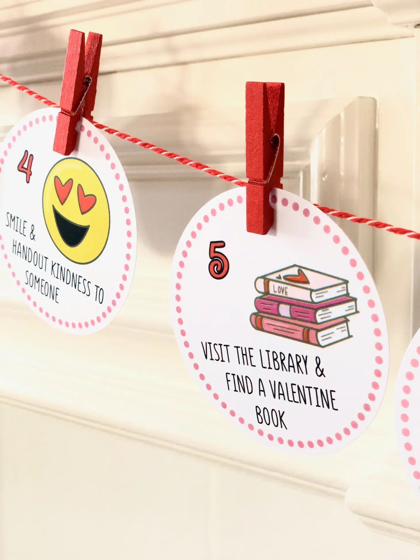 50% off ~ Count To Valentine&#39;s Day Calendar - Banner ~ Final Sale - Fun For Kids!