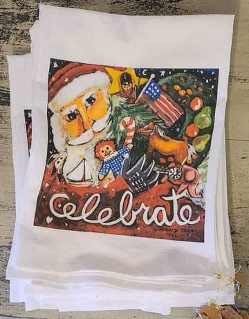 NANCY THOMAS KITCHEN TEA TOWELS - ORIGINAL CELEBRATE