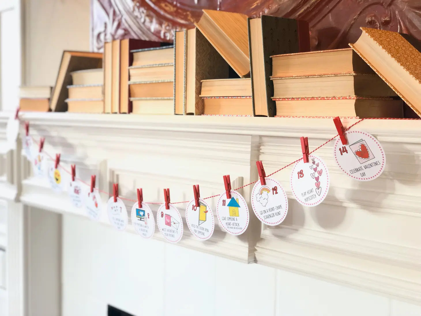 50% off ~ Count To Valentine&#39;s Day Calendar - Banner ~ Final Sale - Fun For Kids!