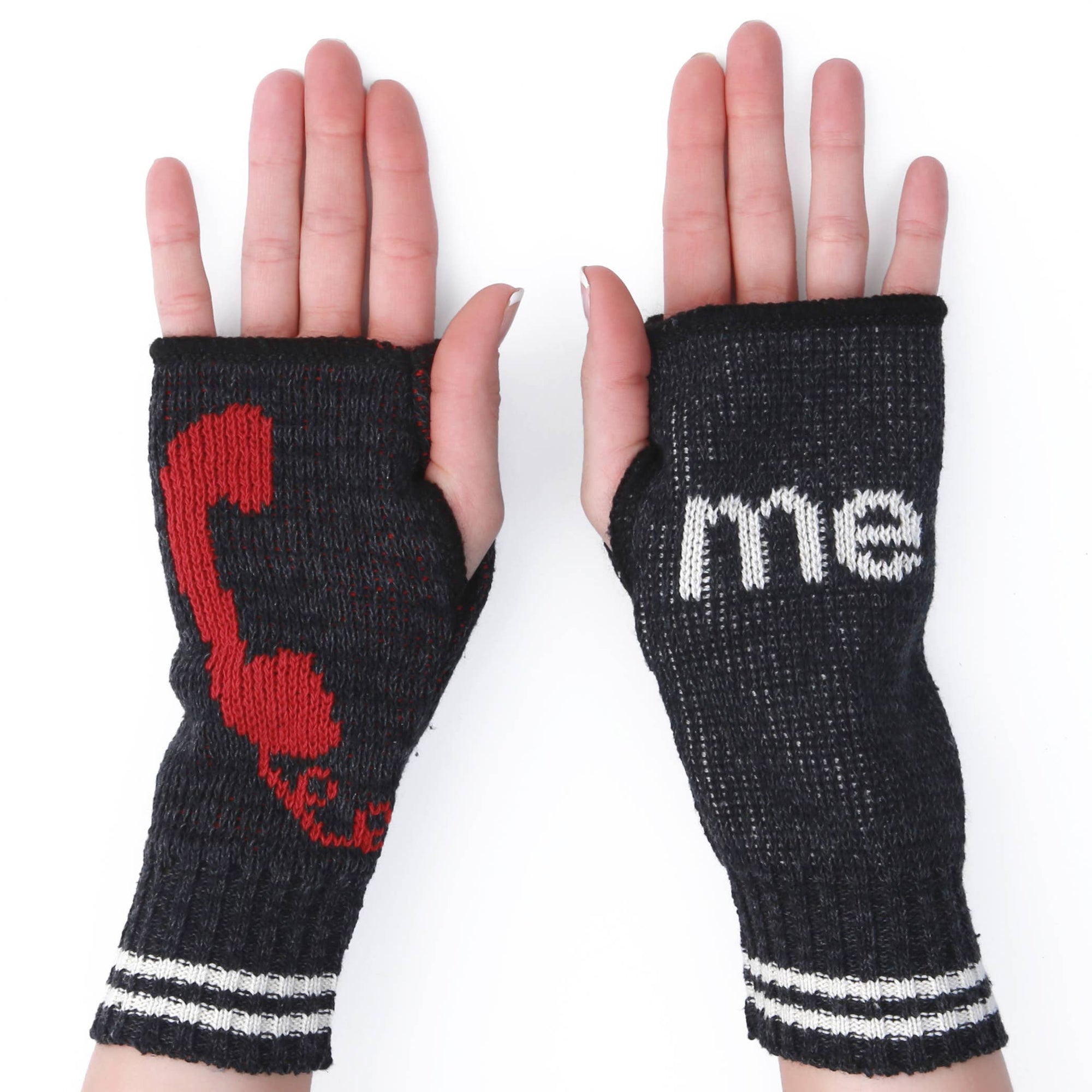 Hand Warmer Fingerless Gloves - Call Me