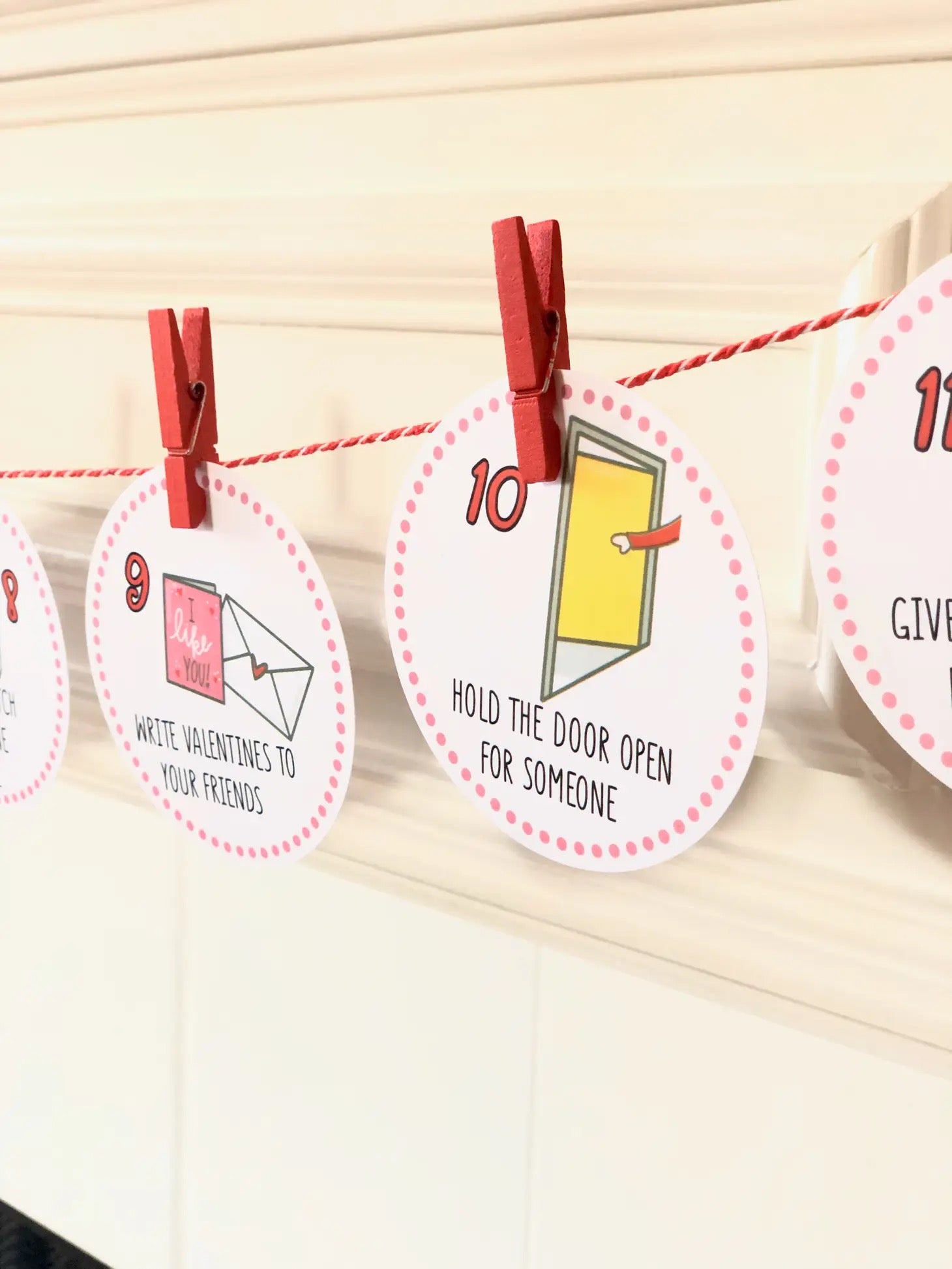 50% off ~ Count To Valentine&#39;s Day Calendar - Banner ~ Final Sale - Fun For Kids!