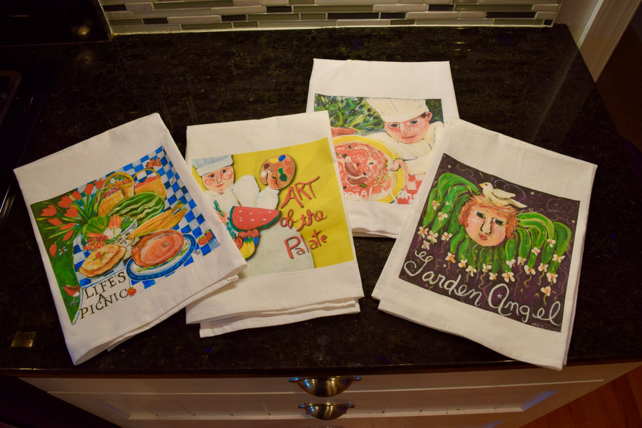 NANCY THOMAS KITCHEN TEA TOWELS - Fat Rabbit
