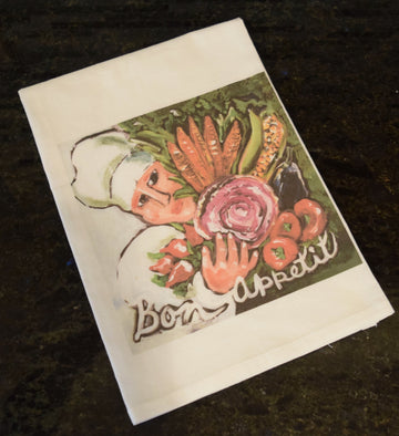 NANCY THOMAS KITCHEN TEA TOWELS - Bon Appetit