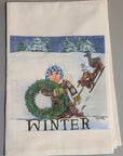 NANCY THOMAS KITCHEN TEA TOWELS - Angel Seasons - Winter