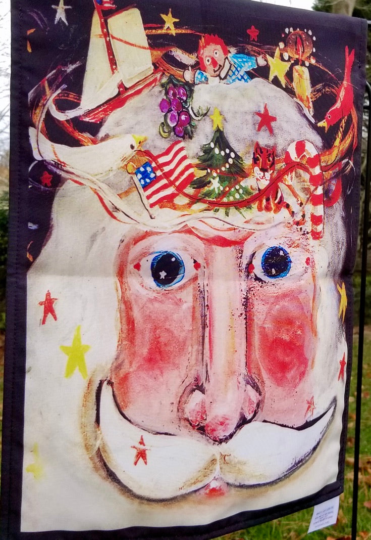 Garden Flags - Sugarplum Santa