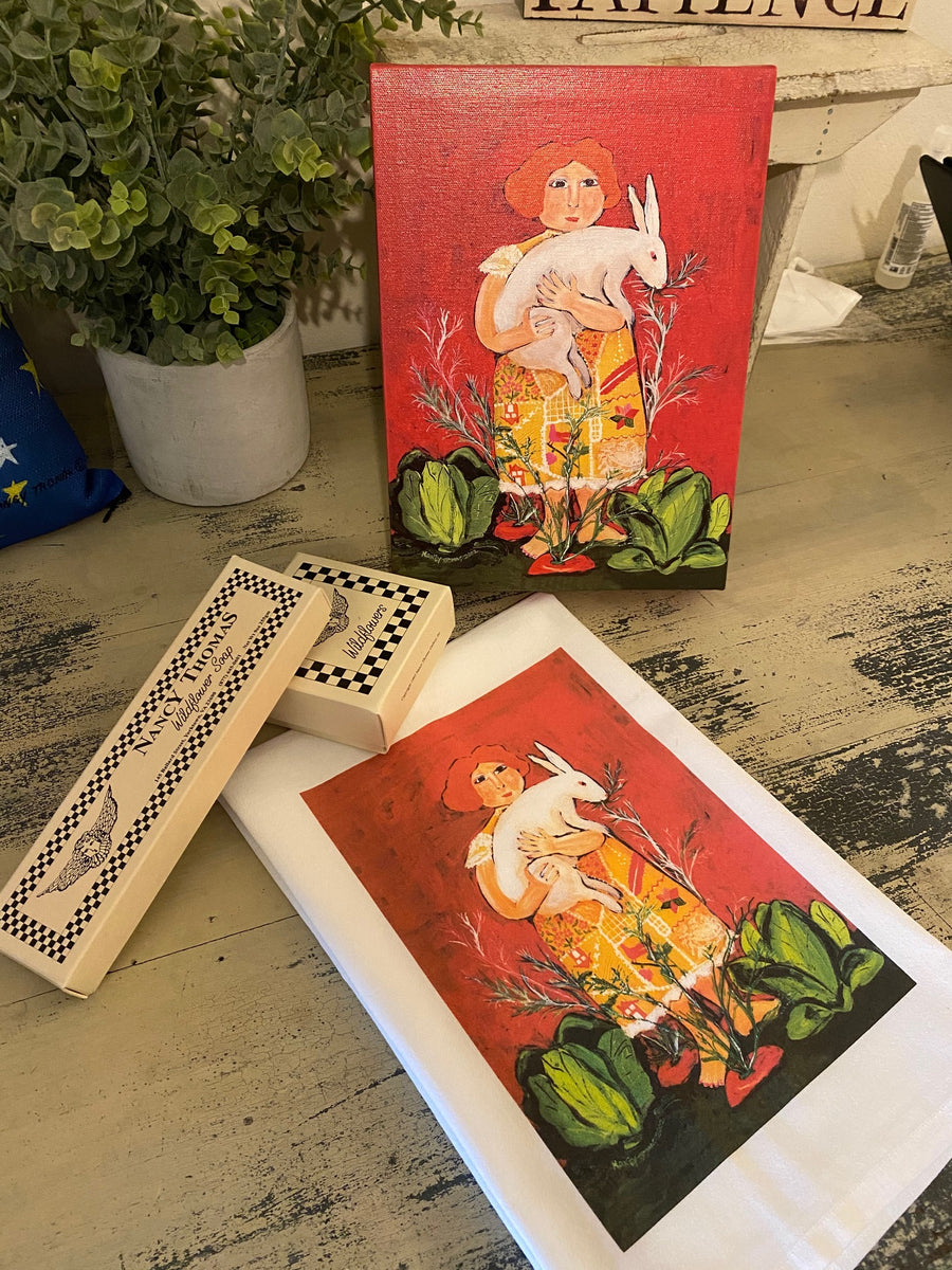 NANCY THOMAS KITCHEN TEA TOWELS - Fat Rabbit