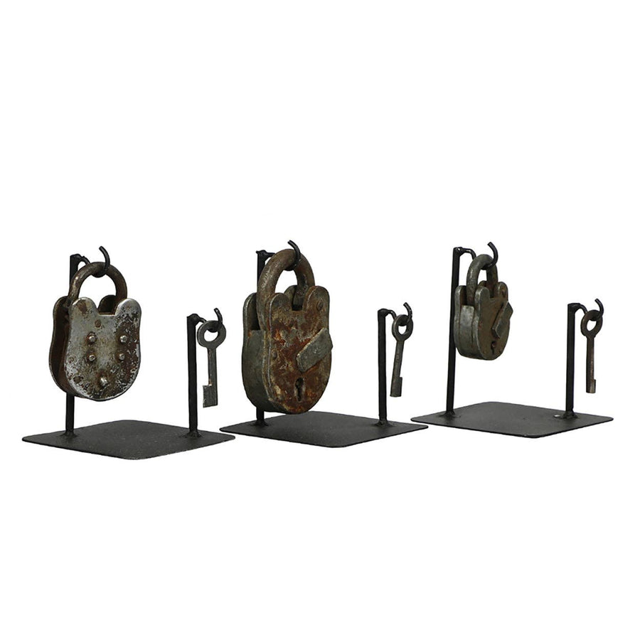 Vintage Lock & Keys on Stand