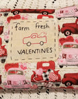 Hand-stitched Throw Pillow "Farm Fresh Valentines"