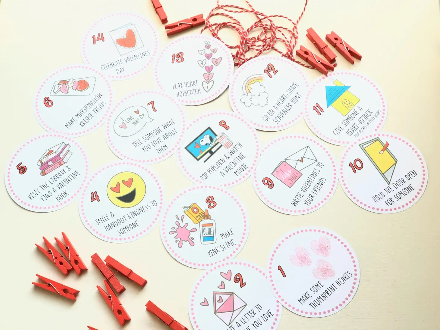 50% off ~ Count To Valentine&#39;s Day Calendar - Banner ~ Final Sale - Fun For Kids!