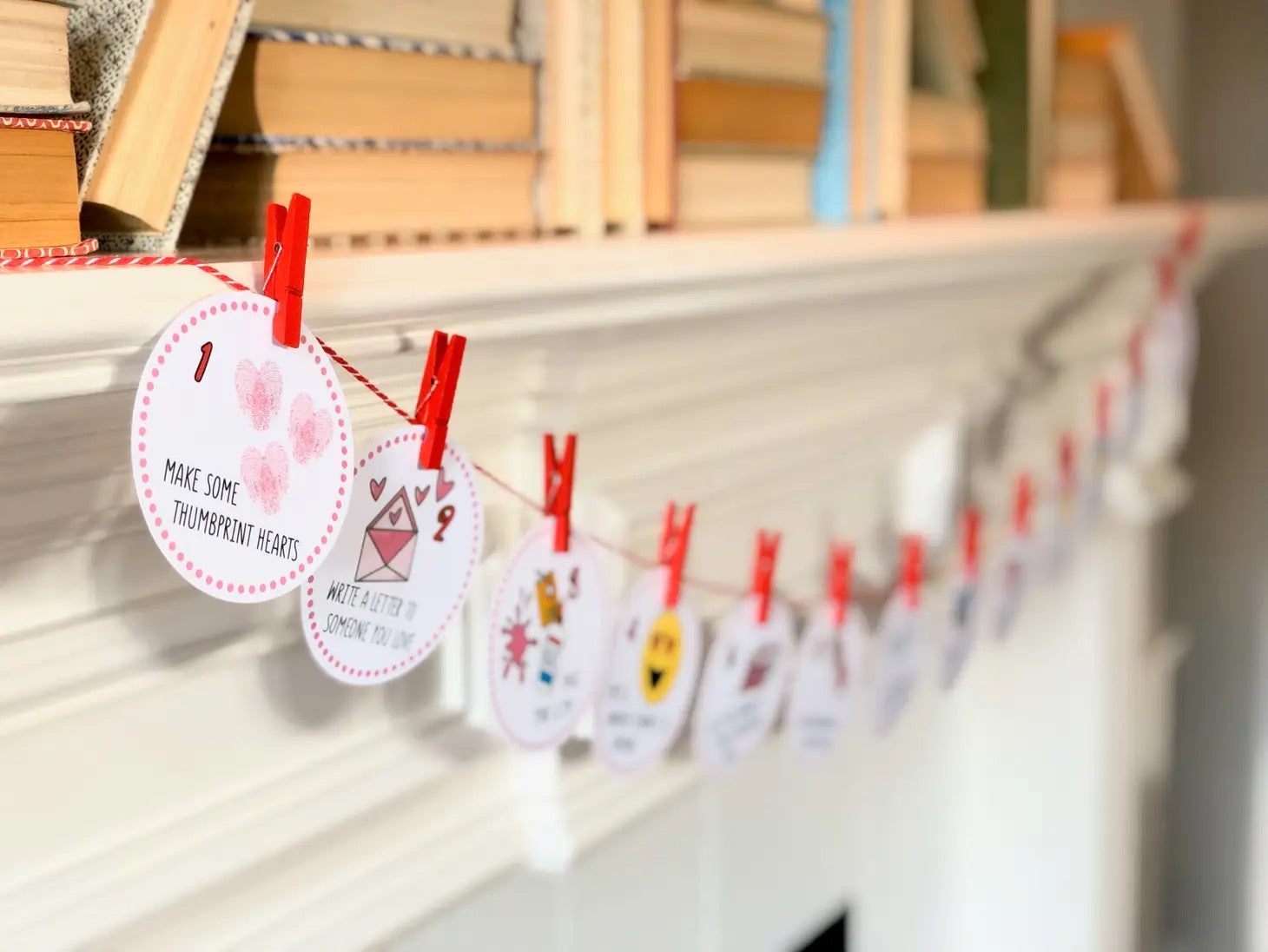 50% off ~ Count To Valentine&#39;s Day Calendar - Banner ~ Final Sale - Fun For Kids!