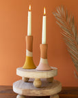 Round Wooden Stand with Ball Feet